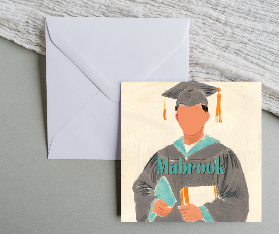 Male Graduation greeting card 5.8 inch by 5.8 inch (Copy) (Copy) (Copy)