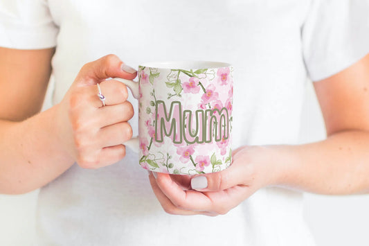 Eid Gift Mum Floral coffee mug ideal coffee mug for Birthday, Mothers day or Eid Mug