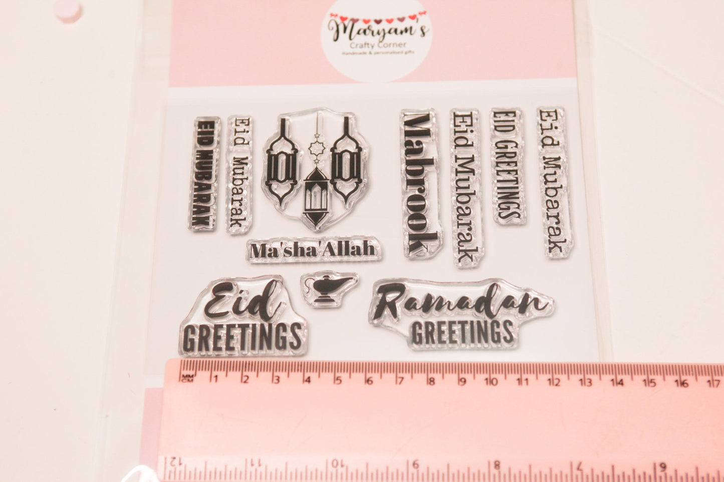 A set of a6 sheet of Arabic stamps, Arabic stamps ideal for making greeting cards, stamping gift tags, making wrapping paper stamps