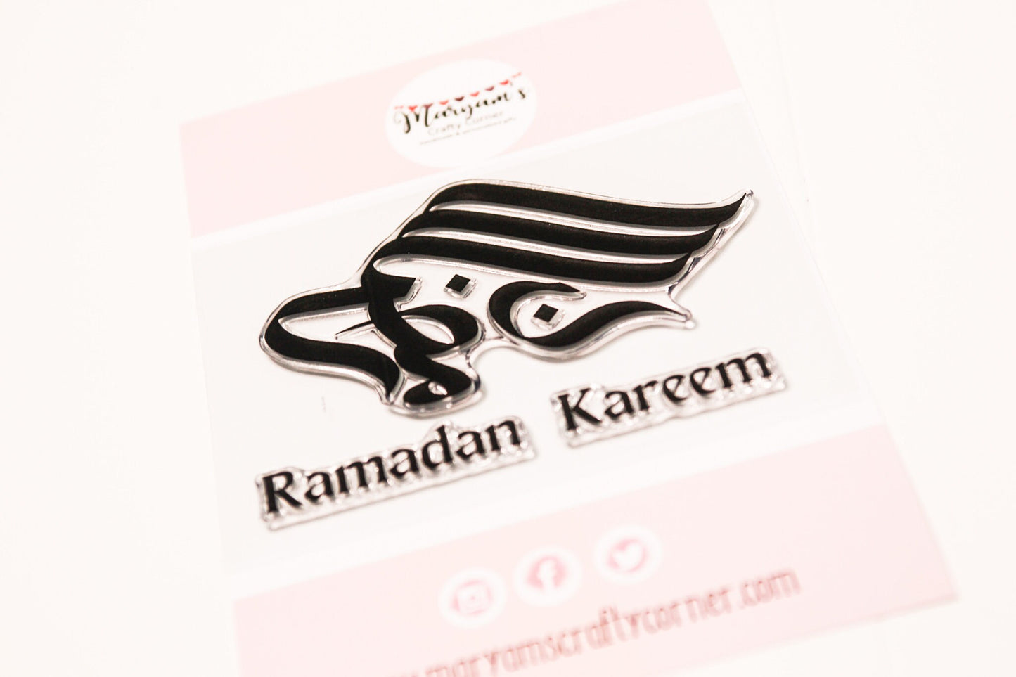 A6 packet of unmounted islamic greeting stamps Ramadan Kareem stamp. Calligraphy  english ramadan kareem. Ideal for making islamic Cards