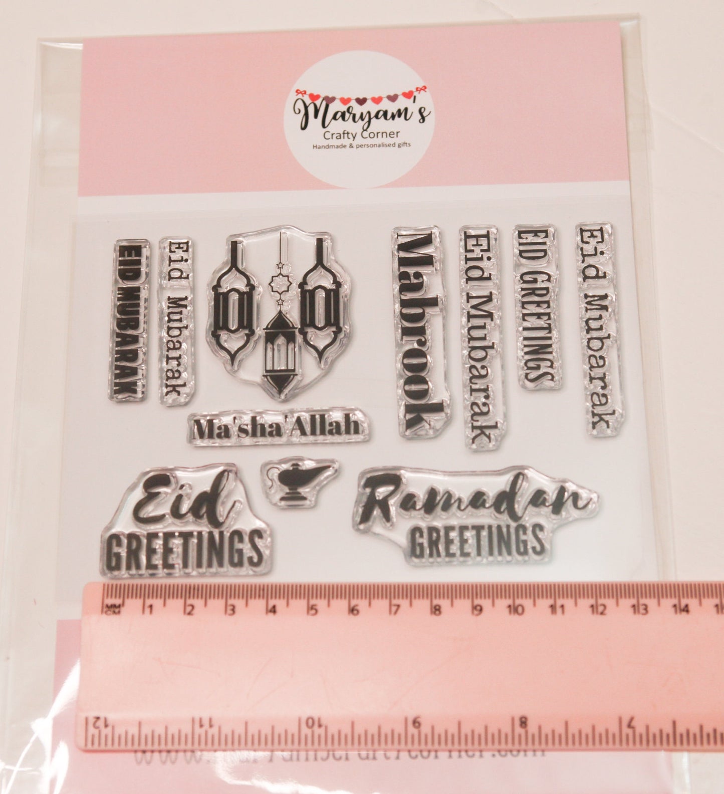 A set of a6 sheet of Arabic stamps, Arabic stamps ideal for making greeting cards, stamping gift tags, making wrapping paper stamps