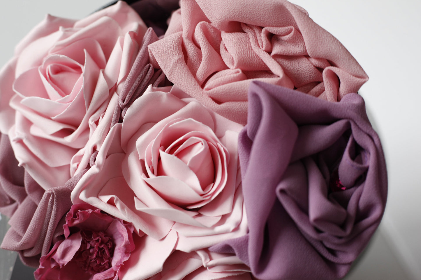 Pink purple chiffon Hijab gift, Beautiful Hijab Bouquet gift , Hijab gift for eid , Hijab gift with artificial flowers, Ideal Hijab